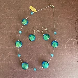 🔥🔥SOLD🔥🔥 Murano Glass Necklace/Earring Set